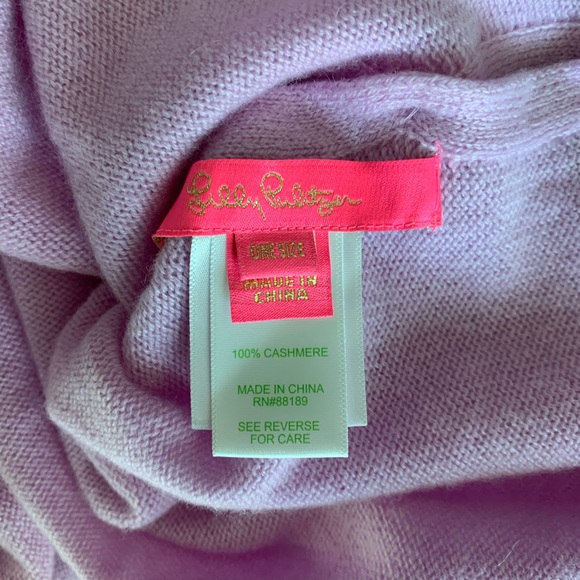 Lilly Pulitzer Cashmere Harp Wrap Lilac Freesia - Picture 4 of 5